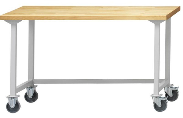ANKE Werkbänke Arbeitstisch; fahrbar; 1500 x 700 x 840 mm; RAL 7035; Universalplatte 40 mm, 400.808