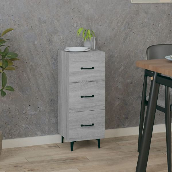 vidaXL Sideboard Grau Sonoma 34,5x34x90 cm Holzwerkstoff, 817412