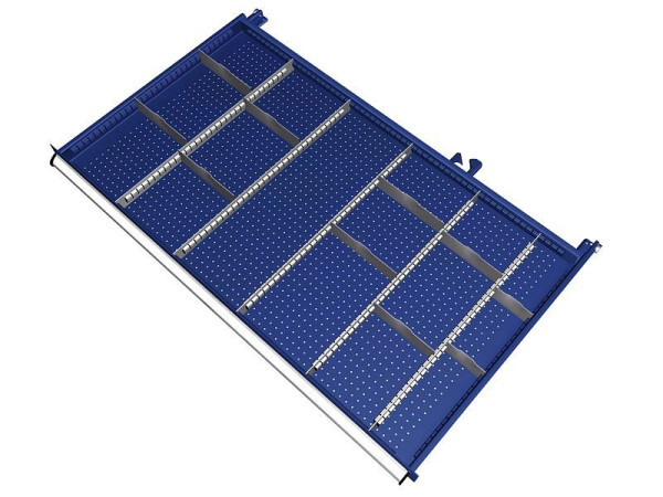 KLW Einteilungsmaterialsatz für Schubladen Fachhöhe 200 bis 400 mm in SKB - Schrank, Schrankgröße 1201 x 750 mm B x T, B02, SKB-B02-165