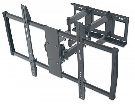 MANHATTAN Universal Wandhalterung für Großbildschirme, neig- und schwenkbar, 60" bis 100" und bis zu 80 kg, schwarz, 461221