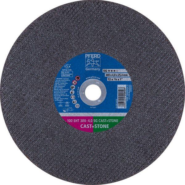 Pferd Trennscheibe 100 EHT 300-4,0 SG CAST+STONE/25,4, VE: 20 Stück, 61329132