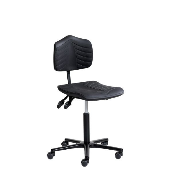 SOFAME Arbeitsstuhl ERGOSOFT 2010 mit Rollen, Sitzhöhe 42-56, mit Sitztiefenverstellung, Aluminium-Fußkreuz, W050040023