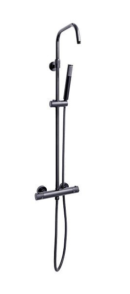 Sanotechnik Brausestangenset 1 Funk mit Thermostatmischer schwarz matt, AB100