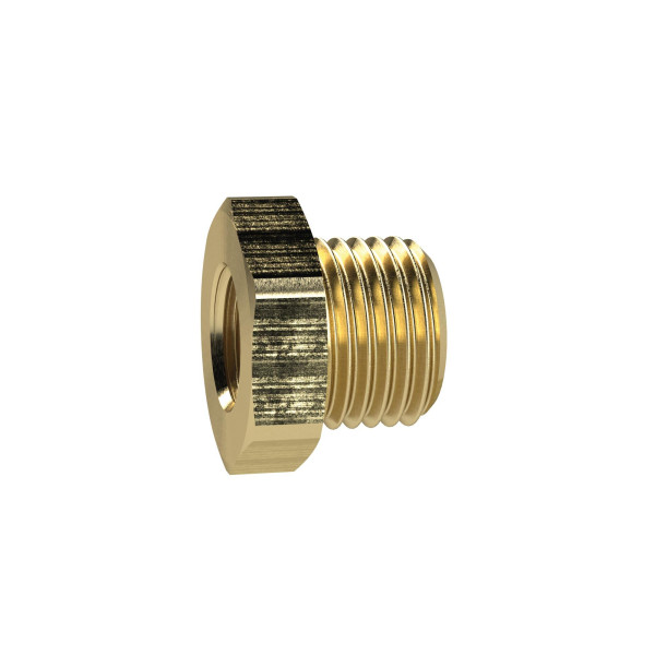 Riegler Reduziernippel kurz, G 1/4, G 1/8 innen, SW 17, Messing, 134441