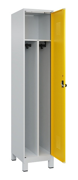 C+P Spind Evolo PLUS, mit Füßen, 1 Abteil, 1950x400x500mm, 7035/1023, Verschluss Drehriegel, 049010-12F S10001