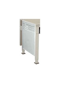 Manuflex Seitenblende für UNIVERSAL Standard ESD-Arbeitstische, BxH 606 x 538 mm, für Tischtiefe 800 mm, Lichtgrau, LZ3350.7035