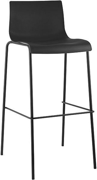 CLP Barhocker Hoover 4-Fuß Gestell schwarz, schwarz, 301716