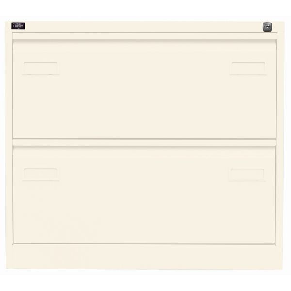 Bisley LIGHT Hängeregistraturschrank LIGHT, doppelbahnig, 2 HR-Schubladen, 625 reinweiß, CDF2625