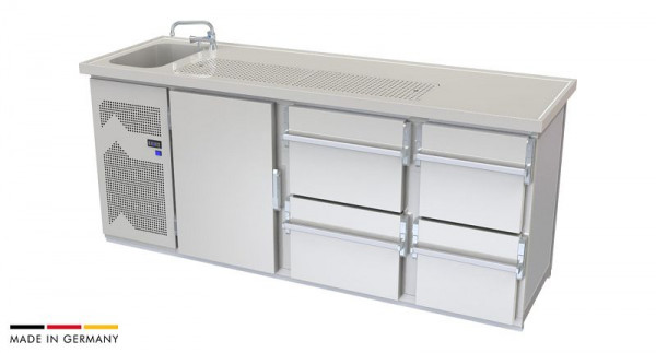 hefa Theke Brillant 22/1L-TZZ, Abmaße: 950 x 2.200 x 650/700 mm, Brillant 22/1L-TZZ