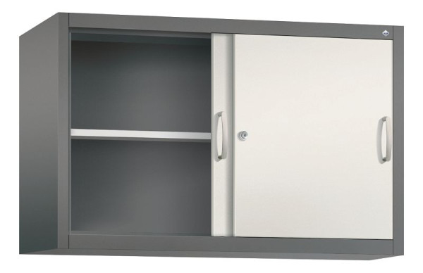 C+P Aufsatzschrank Acurado, H790xB1200xT400mm, Farbe: Vulkangrau / Perlweiß, Bügelgriff, 2 OH, 2045-00 S10162