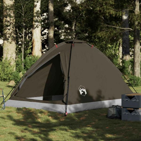 vidaXL Kuppel-Campingzelt 4 Personen Braun Wasserdicht, 4009637