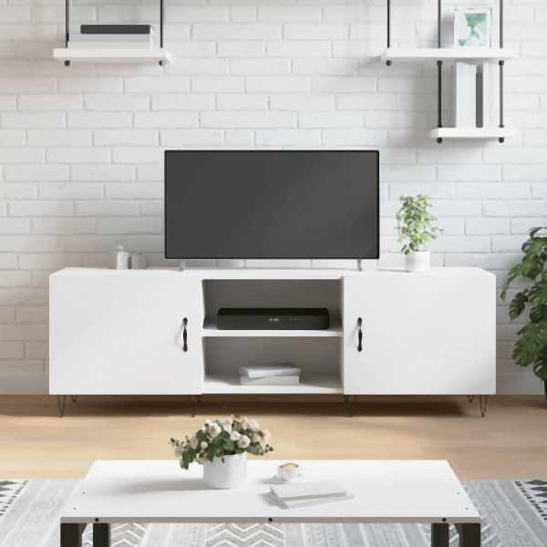 vidaXL TV-Schrank Weiß 150x30x50 cm Holzwerkstoff, 829092