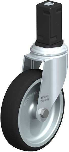 Blickle LKRA-PATH 126G-11-EV15 Apparate-Lenkrolle mit Expander, Thermoplastisches Polyurethan, Grau, 848867