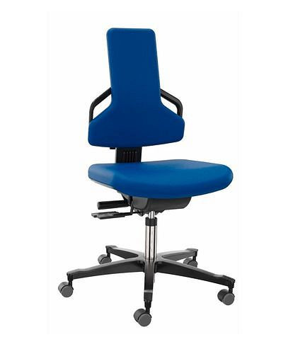 Dauphin Premium Arbeitsstuhl, Bezugsstoff blau, Farbe Fußkreuz: schwarz, 266917