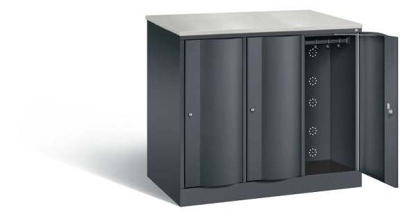 C+P XL-Schließfachschrank Resisto, H1077xB1148xT640mm, Farbe: Schwarzgrau, 8271-373 S10033