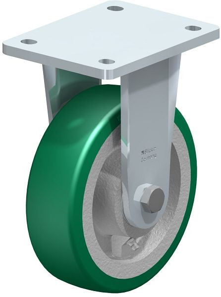 Blickle BO-GST 160K Stahlgeschweißte Schwerlast-Bockrolle, Blickle Softhane®, Grün, 754154