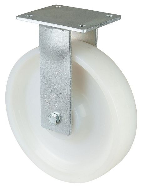 BS Rollen Schwerlastrolle, Bockrolle, Rad-Breite 60 mm, Rad-Ø 250 mm, Tragfähigkeit 1400 kg, Lauffläche/Radkörper Kunststoff, Kugellager, RR110.B15.250