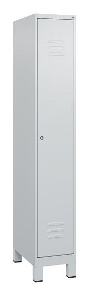 C+P Umkleidespind Classic PLUS, Füße, 1800x300x500mm, 7035/7035, Zylinderschloss, 0800107-10 S10024