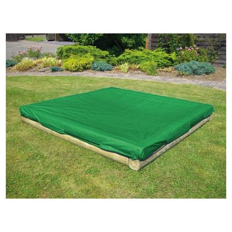 T&J Sandkastenabdeckung, PE Gewebeplane, B 225 x T 225 cm, 140g/m², grün, mit elastischer Kordel, 22466