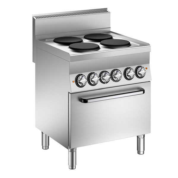 Mareno M1-600 Elektroherd mit 4 Kochplatten und Elektrobackofen, 70cm, Kochfeld Ø: 2x180 + 2x 220mm, 161.019