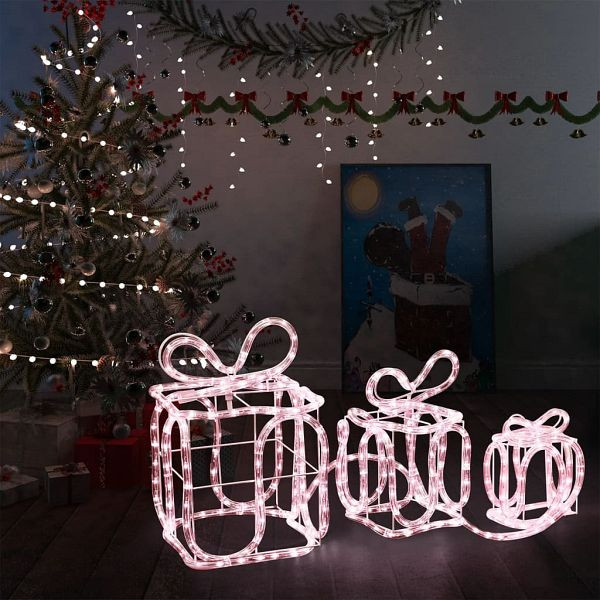 vidaXL Weihnachtsdekoration Geschenkboxen mit 180 LEDs Indoor Outdoor, 289982