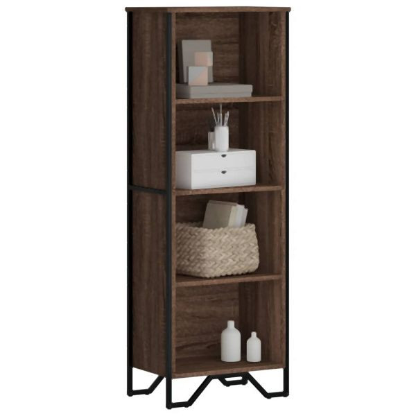 vidaXL Bücherregal Braun Eichen-Optik 50x31x137,5 cm Holzwerkstoff, 848613