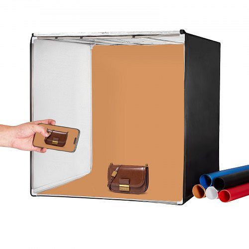 VEVOR Fotobox 815x815x815mm Fotostudio Set 80W Lichtbox Fotografie 5600K 210LED, SYDXNJBH32INLFC4GV2