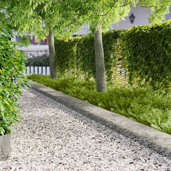 vidaXL Raseneinfassung 20-teilig 103 x 30 cm Stahl Silber, 8008417