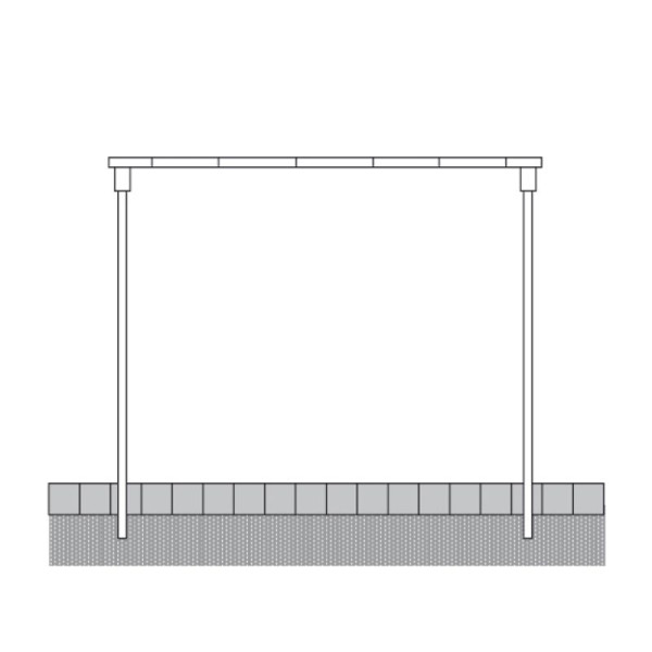 Stein HGS Wäschetrockengerüst, 2500 mm, 5 Haken, Rohrdurchmesser: 48 mm, 419.4425