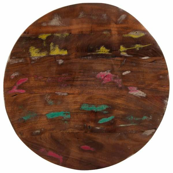 vidaXL Tischplatte Ø 70x2,5 cm Rund Altholz Massiv, 370040
