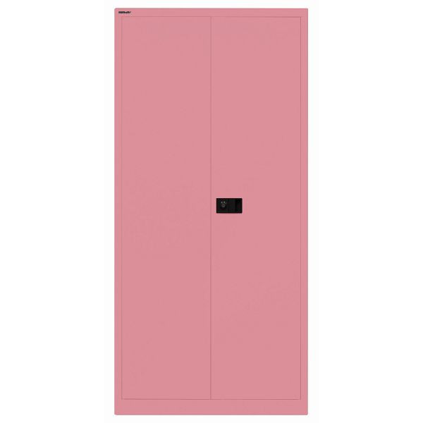 Bisley Flügeltürenschrank UNIVERSAL, 4 Fachböden für 5 Ordnerhöhen, Breite 914 mm, Tiefe 500, mit verzinkten Fachböden, 601 pink, HC782S4G601