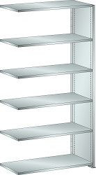 LISTA Anbauregal L1006 (BxTxH) 1000x500x2000mm 160kg Farbe: Lichtgrau, 50.303.020
