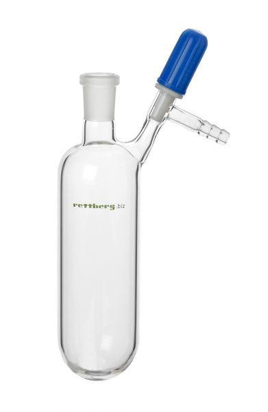 Rettberg Schlenkrohr, 100 ml, Hülse NS 14,5/23, seitliches PTFE-Ventil Durchlass 0 - 3 mm und Olive 8 mm, Borosilikatglas 3.3, 134029624