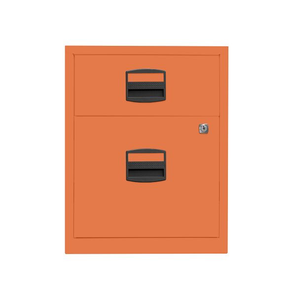 Bisley Home Rollcontainer PFA, 1 Universalschublade, 1 HR-Schublade, 603 orange, PFAM1S1F603