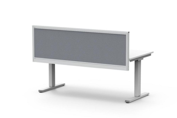 Deskin Tischtrennwand NEAPEL, schallabsorbierend, Blau, 800 x 546 mm, 331744