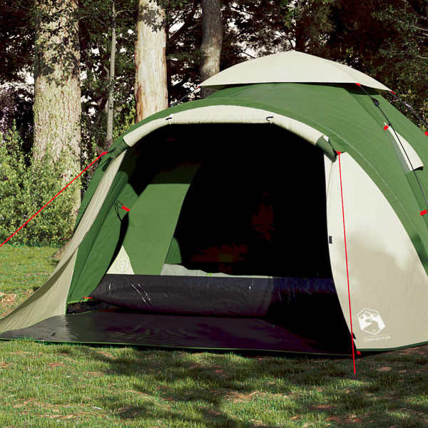 vidaXL Kuppel-Campingzelt 3 Personen Grün Quick Release, 4004226