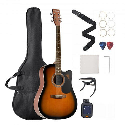 VEVOR Elektro Akustische Gitarre Cutaway Anfänger 1041,4 mm (41 inch) Erwachsene Sunburst, QJMYJT41INCHJCUOH001V0