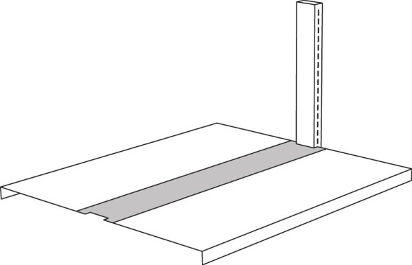 Kerkmann Überbrückungen Univers, B 1000 mm, lichtgrau, 52892011