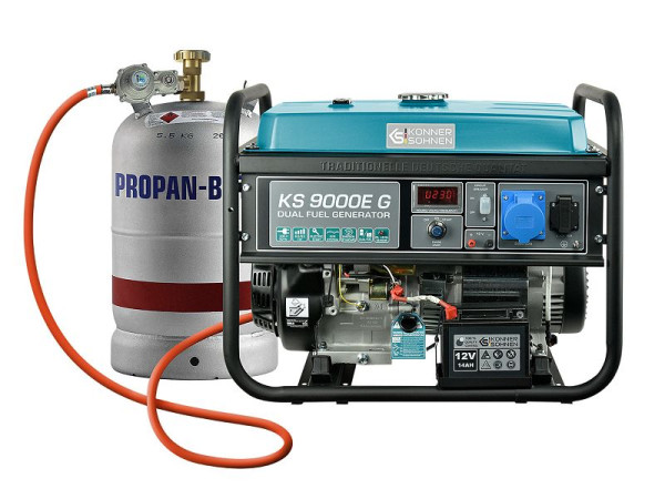 Könner & Söhnen LPG/Benzin-Generator, 230 V, KS 9000E G