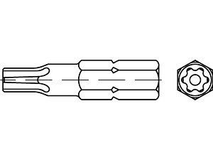 ART 88667 Bits mit PIN-ISR Aufn. SW 1/4 T 25 für DIN 7981 4,8, 7982 4,8 VE=S
