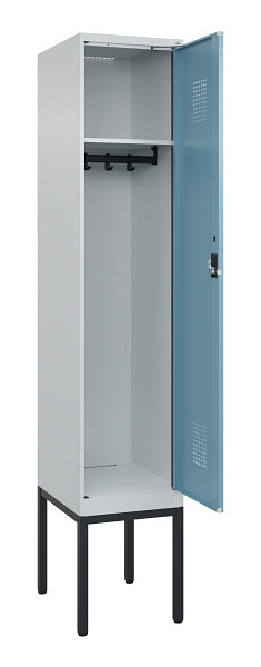C+P Spind Evolo PLUS, Gestell, 1 Abteile, 2120x400x500mm, 7035/0010, Verschluss Zylinderschloss, Ablageböden 1, 0490307-12 S10036