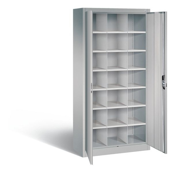 C+P Büro-Fächerschrank Acurado, H1950xB930xT400mm, Farbe: Weißaluminium, Muldengriff, 9260-410 S10285