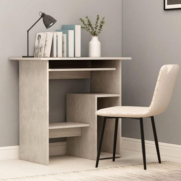 vidaXL Schreibtisch Betongrau 80x45x74 cm Holzwerkstoff, 801368