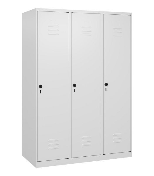 C+P Umkleidespind Classic PLUS, 3 Abteile, 1700x1200x500mm, 9016/9016, Drehriegel, 0800007-32 S10012