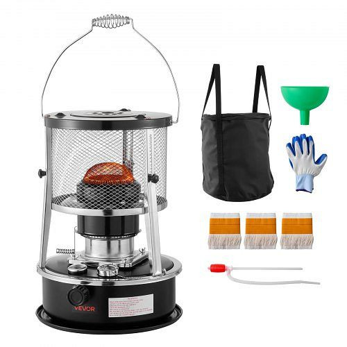 VEVOR 9000 BTU Petroleumofen, 2-in-1 Heizen & Kochen, einstellbare Höhe & Flamme, für drinnen & draußen, Schwarz, DLSMYQNQTZ90VE6P6002V0