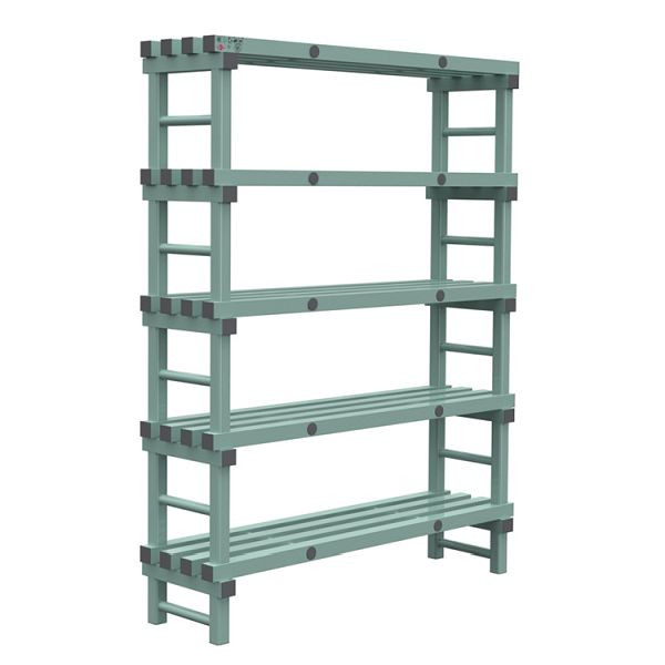 REA Euro-Regal 1400x400x1850mm, 5 Ständer mit 350mm Abstand, 308.172