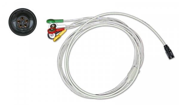 Golmed 5-adriges LZ-EKG-Komplettkabel mit Druckknopf, zu cust.med, 1-5-CU3