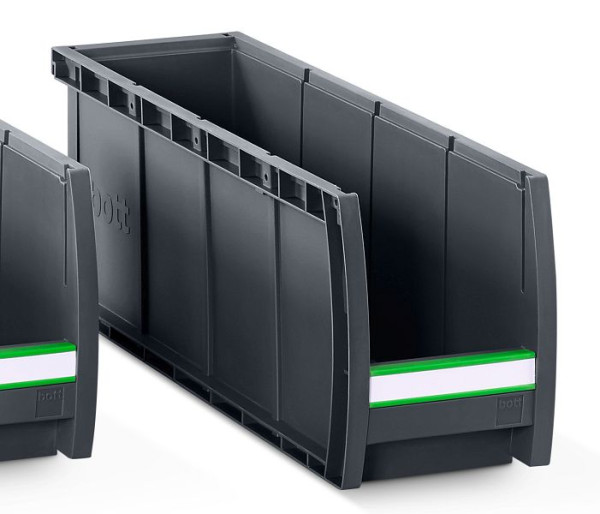 bott verso Regalsortiment mit 8 bottBoxen B x T x H:1150 x 420 x 165 mm, Kunststoff RAL7016, 43021013.19