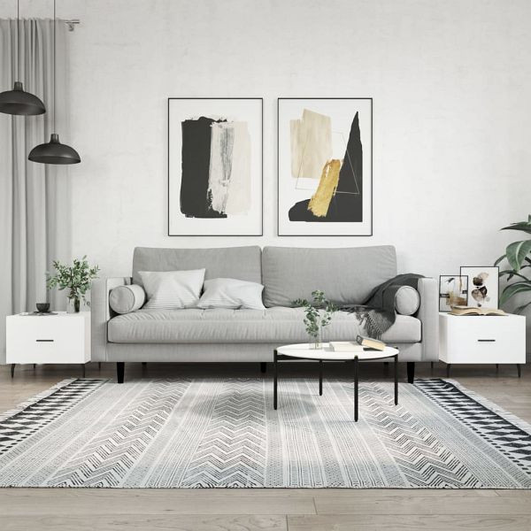 vidaXL Couchtische 2 Stück Weiß 50x50x40 cm Holzwerkstoff, 829429