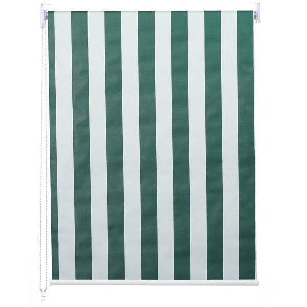 Mendler Rollo HWC-D52, Fensterrollo Seitenzugrollo Jalousie, 90x230cm Sonnenschutz Verdunkelung blickdicht, grün/weiß, 63438